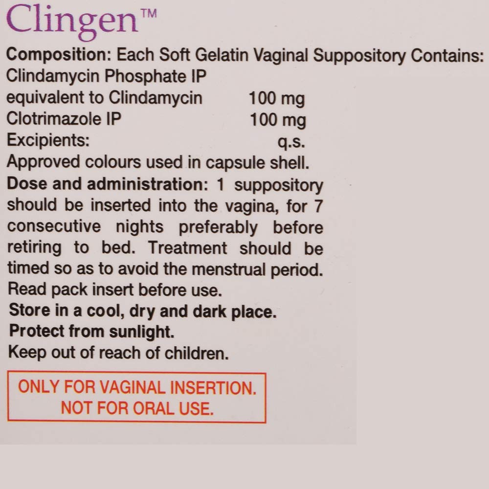 Clingen - Strip of 7 Suppositories