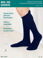 Relaxsan Compression Socks Women and Men with Wool and Cashmere, Thermal Socks, Made in Italy, 811W