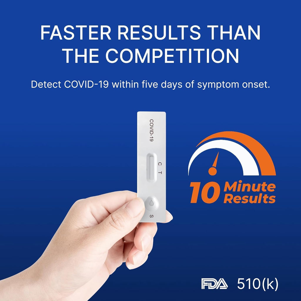 CorDx TyFast COVID-19 Rapid Antigen Test Kit, 10-Min Results, 4 Tests | Nasal Swab Self-Test, Easy-To-Use For Adults And Kids, EUA Authorized OTC, Portable For Travel And Home Use
