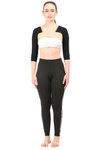 Post Liposcution Arm Compression Garment || MICROPOLY FABRIC || Slimming Sleeves || Arms Posture Corrector || Shapewear || Post Surgical Arms Support (Black, L)