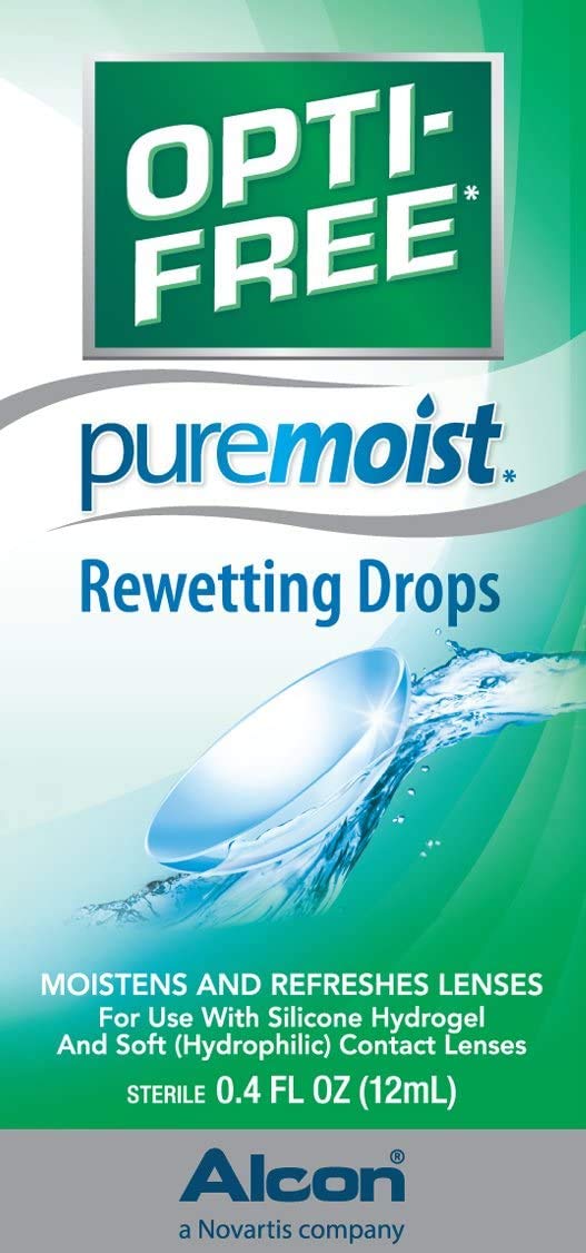 Alcon Opti-Free PureMoist Rewetting Drops 12 ml (Pack of 6)