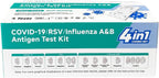 Fanttest 4 in 1 COVID-19 /RSV/Influenza A&B Antigen Test Kit for self-testing (4 Pack)