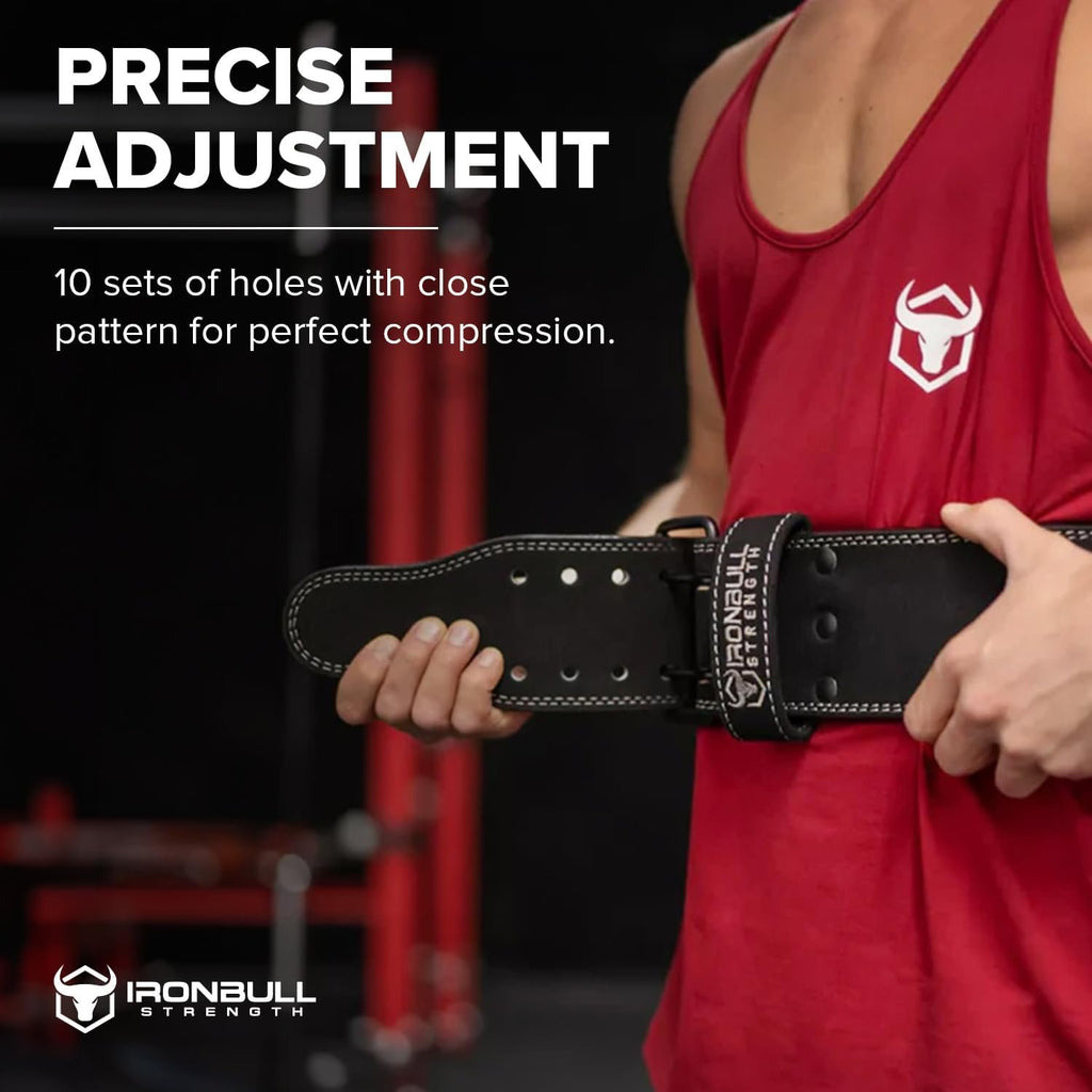 Powerlifting Belt - IPF Approved – Weight Lifting Belt 10mm - Prong Weightlifting Belt for Squats, Deadlift, and Bench Press – Lifting Belt Leather 4in for Men and Women – Back Brace for Gym, Workout, Strength Training, Strongmen & Power Lift