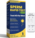 Sperm Test Kit for Men, 2-in-1 Sperm Check Fertility Screening with At-Home Semen Analysis, Accurate Semen Concentration Result in Minutes for Fertility Planning, Easy to Use