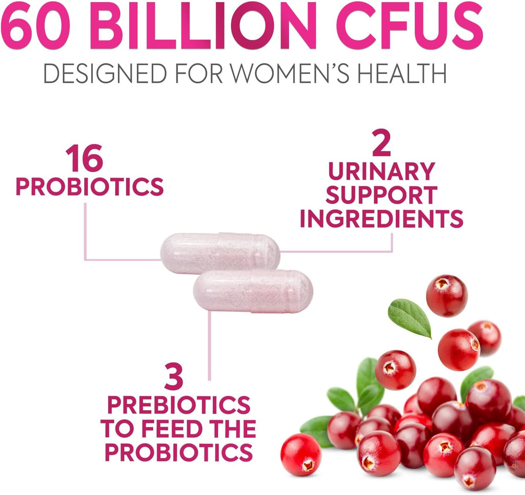 Probiotics for Women, Probiotic with 50 Billion CFU, Multi Strains to Support Immune, Digestive, Feminine Vaginal and Urinary Health, Shelf Stable, Delayed Release, No Soy Gluten Dairy - 120 Capsules
