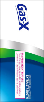Gas-X Extra Strength Chewable Tablets, Gas Relief, Cherry, 72 Count | Simethicone 125mg Extra Strength Chewable Tablets, Fast Gas and Bloating Relief, GLP-1 Support