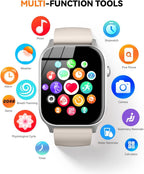 Smart Watches for Women Men, Fitness Tracker Watch with 110 Sports Modes, Step Counter/Sleep Monitor/Pedometer, IP68 Waterproof, Bluetooth Call & Music Control Smartwatch for iPhone/Android,Starlight