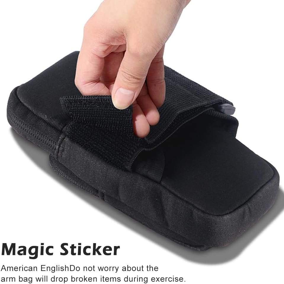 Phone Holder for Running, Walking, Workout, Under 7 in Armband Smartphone Holder, Phone Pouch Cards Keys Wallet, Gym Sports Arm Bands Sleeve Fit Women Men(Color:Black)