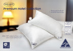 Luxury Hotel Collection Down Alternative Pillows, Standard Size, Medium or High Profile, 250 Thread Count Cotton Cover, Set of 2, White, Machine Washable, Made in Australia (Medium Profile)