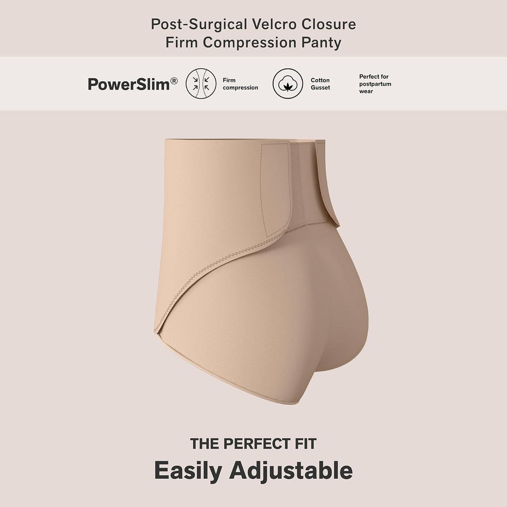 Leonisa BellyFlex Total High-Waist Post-Surgical Compression Underwear, Adjustable Belly Wrap, Tummy Control Shapewear Girdle