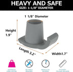 Walker Glide Skis, 2 Pcs Universal Fit Walker Skis | Easy to Use Rubber Walker Feet,Replacement Skis for Walkers,Gift for Seniors,Grey
