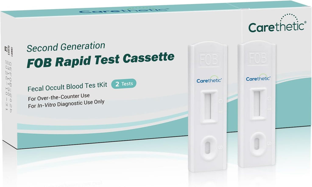 Carethetic Immunochemical Fecal Occult Blood (iFOB) Screening Kit - Easy-to-Use at Home Colorectal Health Test (2 Pack)