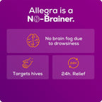 Allegra Adult Hives Antihistamine, Non-Drowsy, 24-Hour Tablets, 30-Count | Non-drowsy relief of itch due to hives medicine, 180 mg fexofenadine HCI pill, reduces hives when there are flare-ups