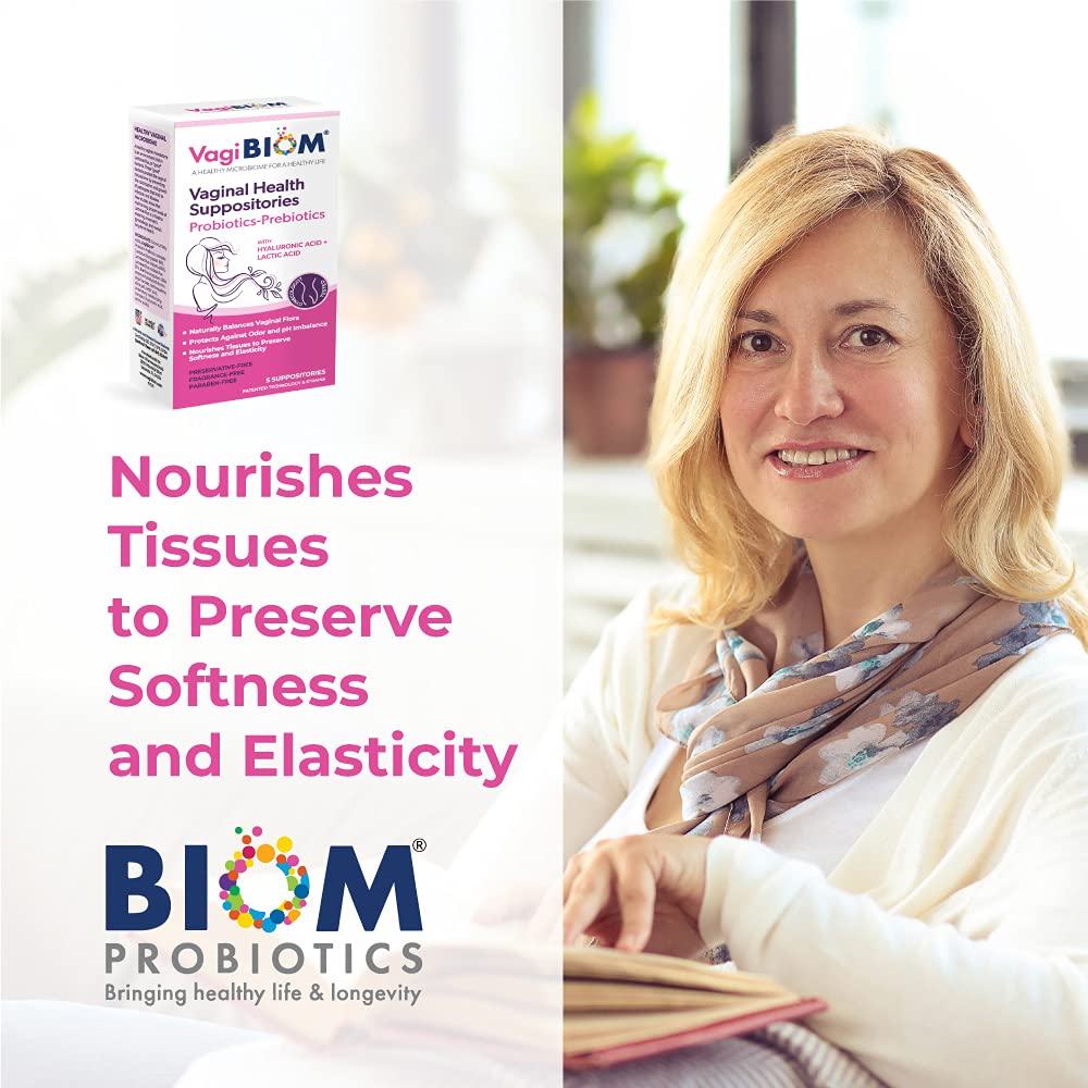 VagiBiom Lactobacillus Suppository: Microbiome Flora balance and Odor Control Regimen; Balance and Nourishes Healthy Flora; Paraben-Free Preservative-Free