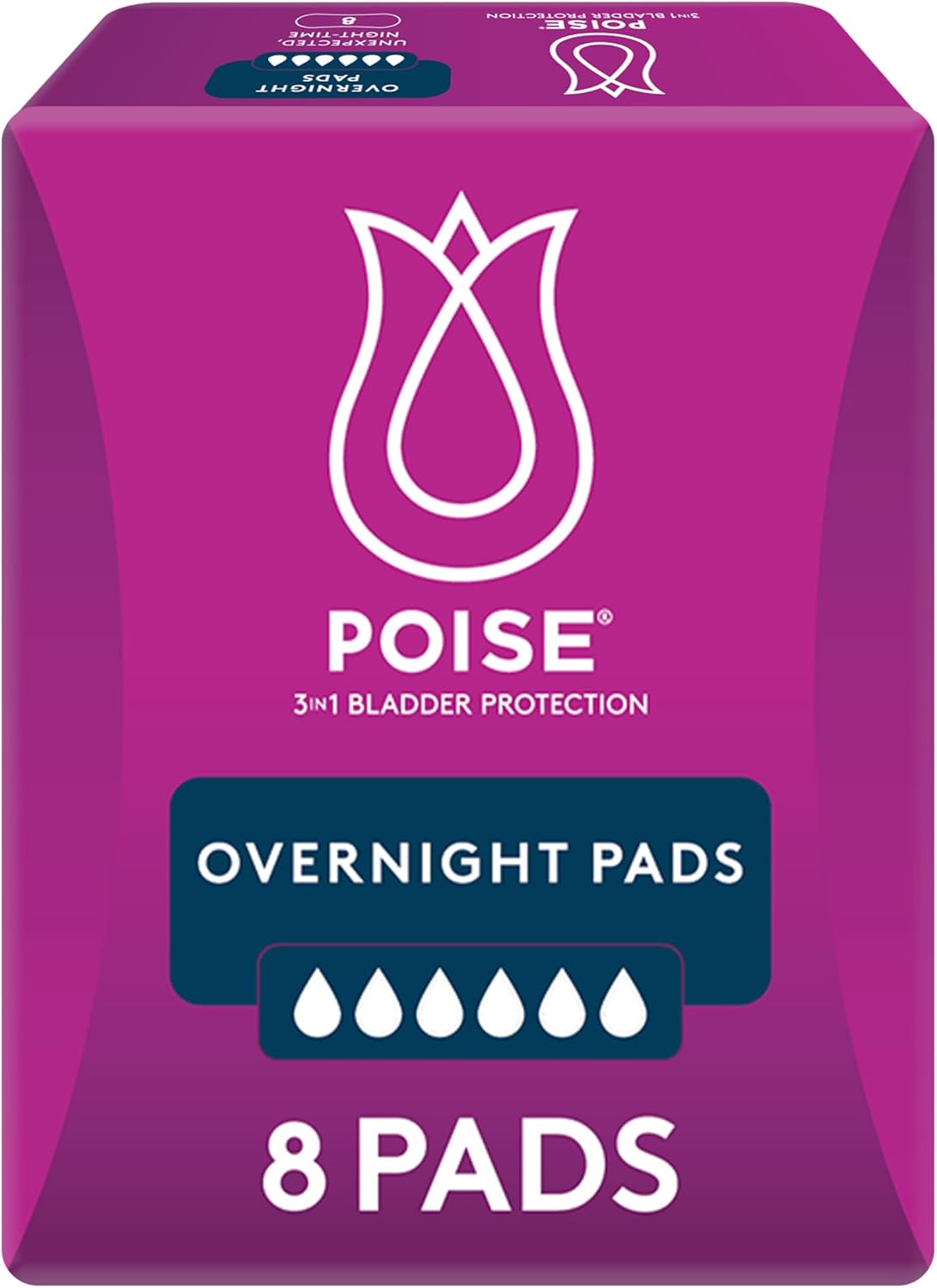 Poise Pads For Bladder Leaks Overnight 8 Count