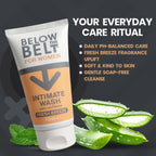 Below The Belt Female Intimate Wash, Soap-Free Feminine Wash, Daily pH-Balanced Cleanser with Fresh Breeze Scent - 75ml
