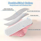 8 Pieces Reusable Sanitary Pads, 23 x 16 cm Washable Panty Protectors, Postpartum Cotton Hygienic Towel, for Menstruation, Leakproof Design, Comfortable, Suitable for All Women.