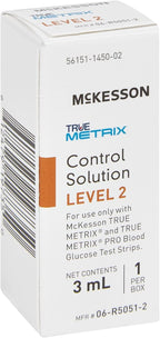 McKesson True METRIX Blood Glucose Testing Control Solution, 3 mL, 1 ct | Level 2, Vial