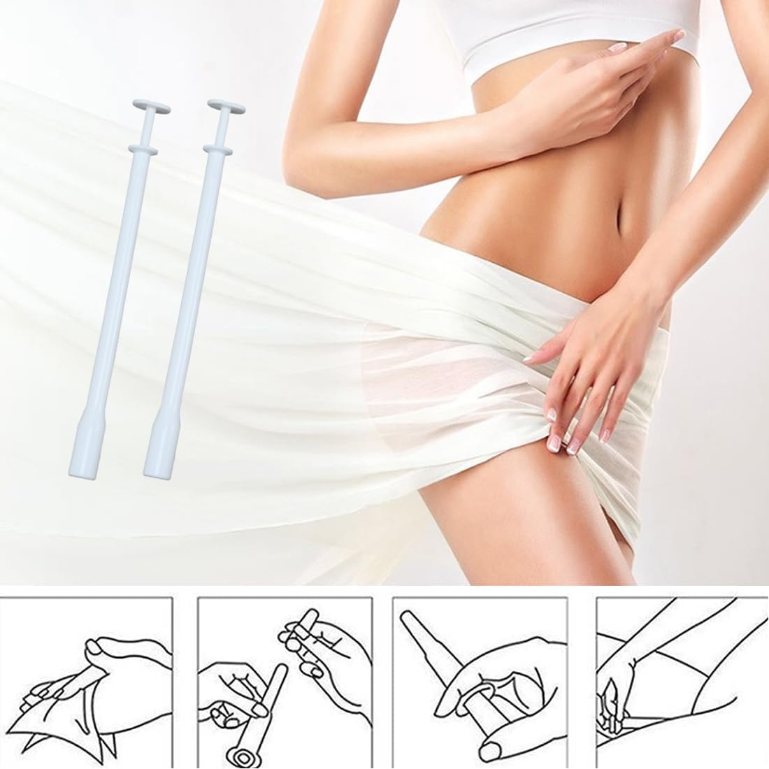 20 Pieces Vaginal Applicator,Disposable Lubricant Applicator,Personal Lubricant Applicators,Vagisan Lactic Acid Suppositories;Menoelle Compatible