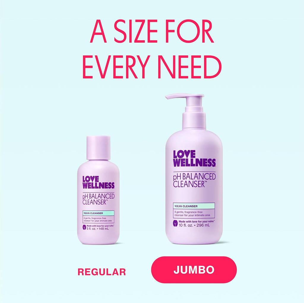 Love Wellness | pH Balanced Feminine Wash | Fragrance-Free | 10 Fl Oz | Aloe vera, Calendula, Carrageenan, Non-irritating, Gentle formula, Sensitive skin, Intimate hygiene, Daily use