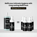 Skin Elements Intimate Hygiene Soap for Men, Large Pack with Refill for 180 Days, 14.2 Fl Oz - pH Balanced Foaming Wash | Controls Bad Odor | with Tree Oil