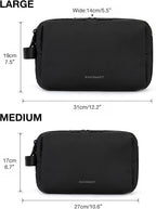 BAGSMART Toiletry Bag for Men, Travel Toiletry Organizer Dopp Kit Water-resistant Shaving Bag for Toiletries Accessories, Door Room Essentials, Black-medium