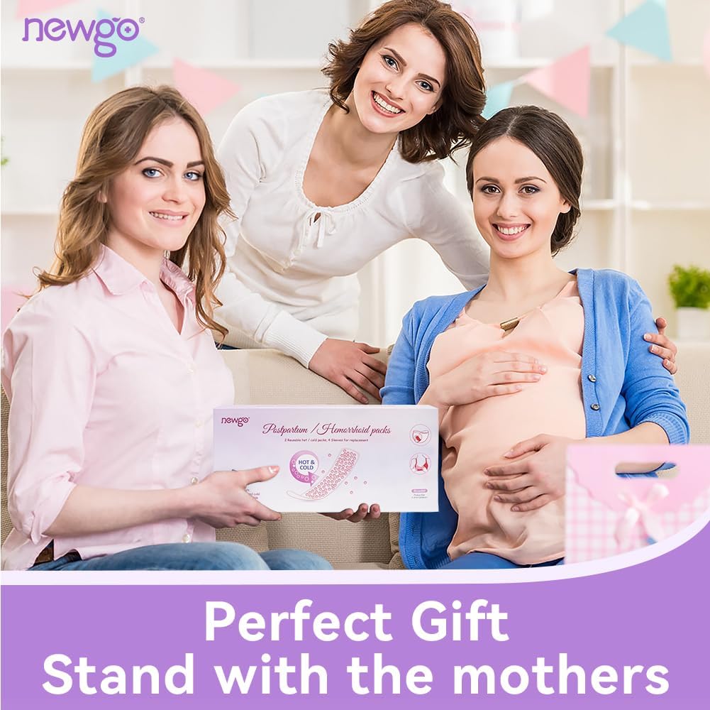 NEWGO Cooling Pad for Postpartum Delivery Reusable Hemorrhoids Vaginal Care Relieves Pain and Discomfort Postpartum 6 Pack Washable