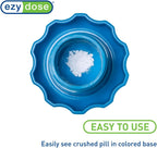 Ezy Dose Pill Crusher & Tablet Grinder, Storage Compartment, Small, Blue | Pill, Vitamins, Tablets, Crusher for Pets, Elderly, Crushes Medications into Fine Powder, Easy-to-Use Design, BPA Free
