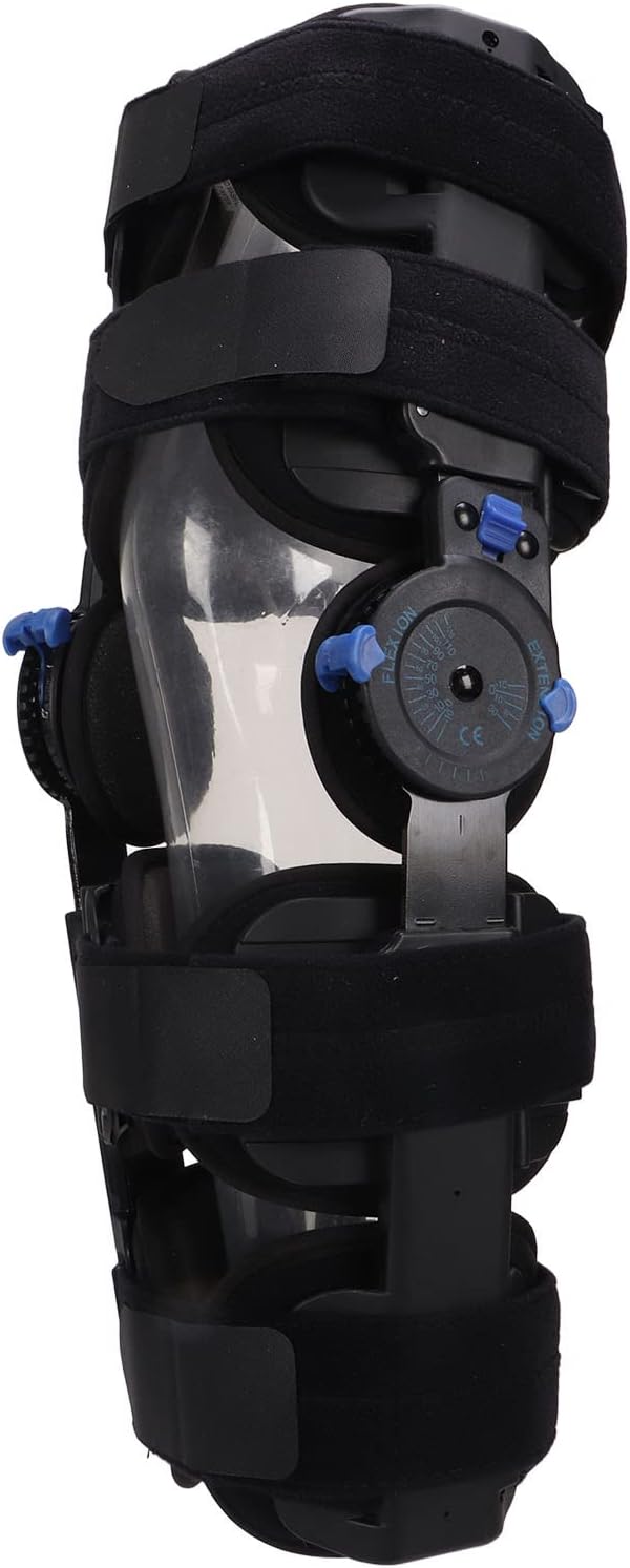 Post-Surgery Knee Brace for Recovery Stabilization, Adjustable Hinged Knee Support Orthosis Immobilizer Protector for Men and Women