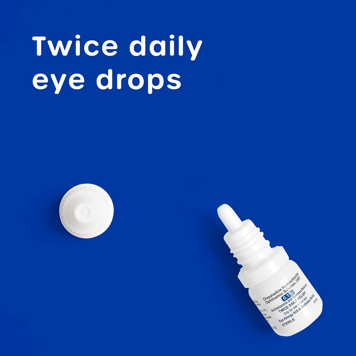 HealthCareAisle Eye Allergy Itch & Redness Relief, 0.1%, 5mL | Olopatadine Hydrochloride Ophthalmic Solution USP, Eye Allergy & Redness Relief Drops