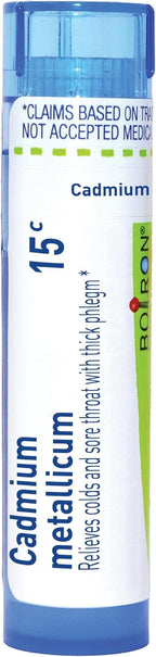 Boiron Cadmium Metallicum 15C for Colds & Sore Throats with Phlegm - 80 Pellets