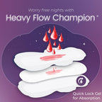 Paree Super Nights XXL 30 Soft Pads|Upto 100% All-Night Leakage Protection|Heavy Flow Champion|4 Wings Wider Back Coverage For No Stains|Sanitary Pads For Women with Disposable Wrapper
