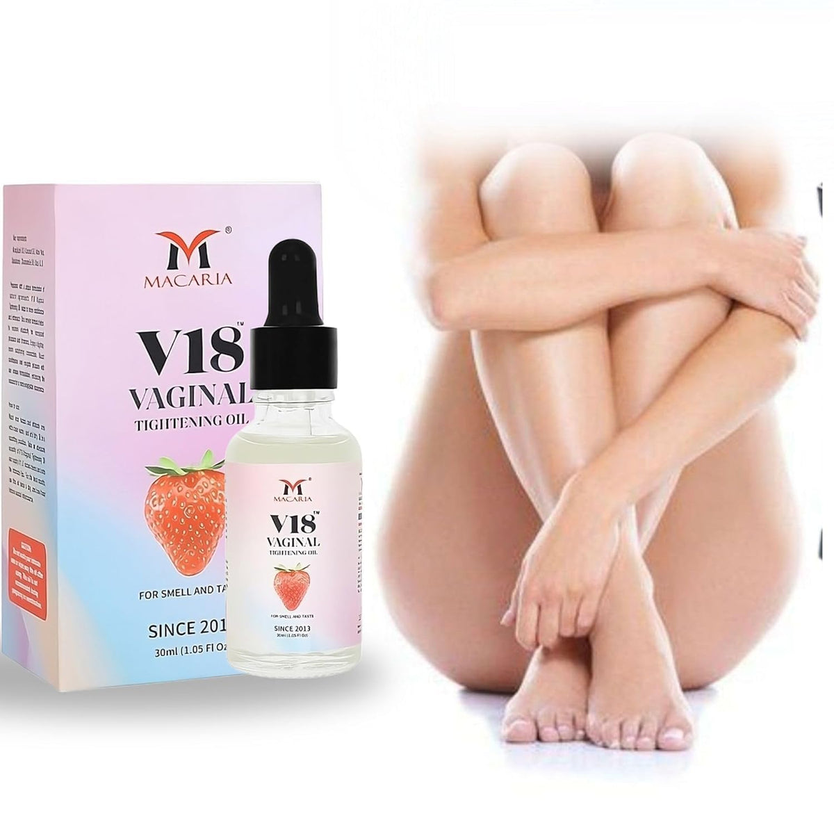MACARIA V18 Vaginal Tightening Cream, Tightening Gel for Pussy Yoni, Narrows Vaginal Walls Improves Vagina Health, Enhances Intimate Sensitivity Restoring Self-Confidence
