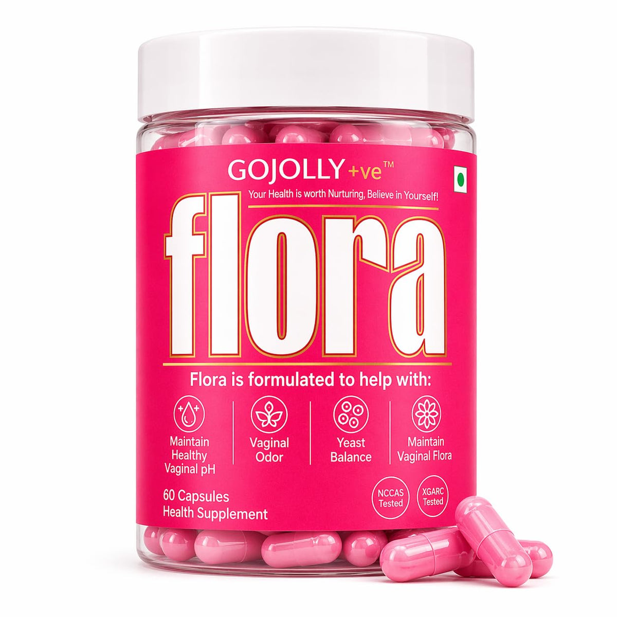 Flora Vaginal Probiotics For Women UTI infections - Intimate discomfort - Vaginal Odor - Vaginal Flora- vaginal health - With Prebiotics Lactobacillus Cranberry Neem & Hibiscus Extracts 60 Capsules