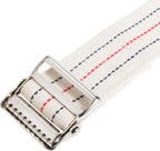 COW&COW Transfer and Gait Belt with Metal Buckle - Transfer Walking and Standing Assist Aid for Caregiver Nurse Therapist 2 inches (Beige with Stripes, 60")