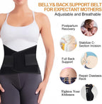 ACWOO Postpartum Girdle, Postpartum Abdominal Girdle, Postpartum Recovery Belt with Double Adjustment Straps, Lumbar Girdle for Women, Waist Shaper, Tummy Sweat Wrap, Black