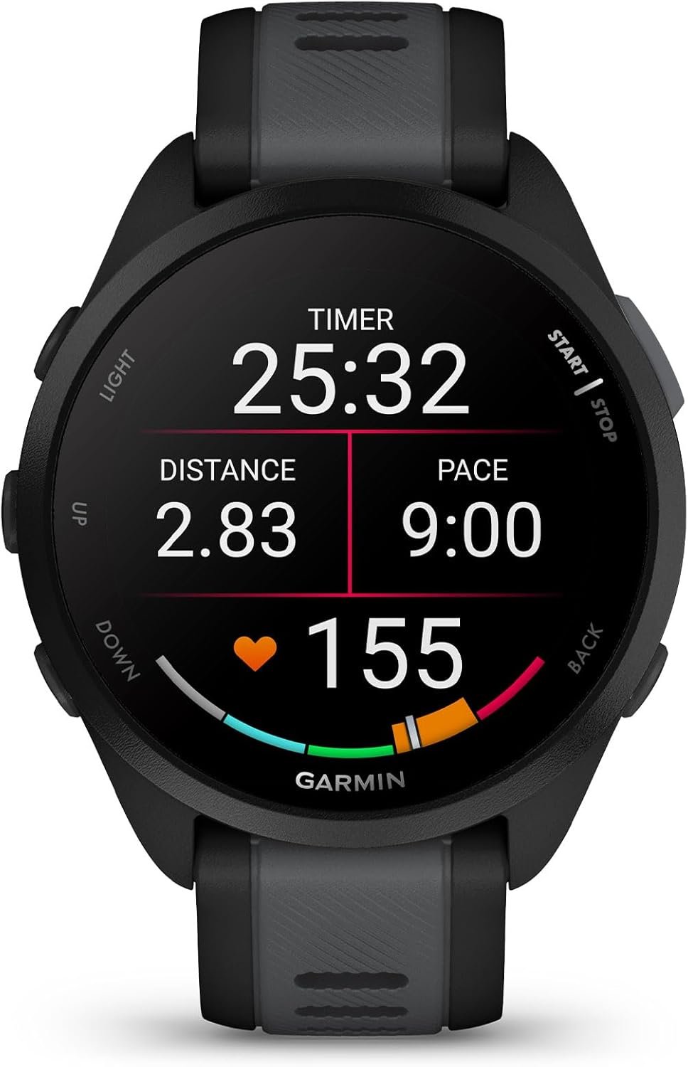 Garmin Forerunner® 165, Running Smartwatch, 43mm, Black | Essential Training & Recovery Features, Built-In GPS for Distance, Pace & Speed, Garmin Coach, Daily Suggested Workouts