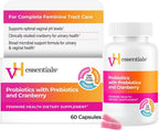 vH essentials Probiotics for Women with Prebiotics and Cranberry, 60 Ct | Feminine Health Dietary Supplement, Probiotics Support Gut Balance, Urinary Tract Health for Women, 30 Day Supply
