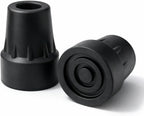 Vive Cane Tips (Set of 2) - Heavy Duty 3/4 inch Replacement Rubber Foot | Black Attachment Base Grip - Accessories for Walking and Standing Stick - Durable End for Women, Men, Seniors, Elderly