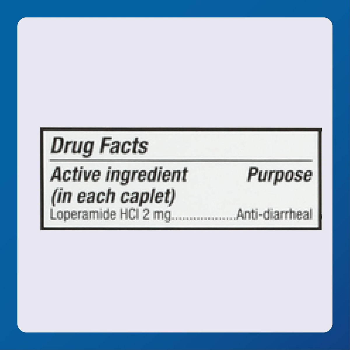 MAJOR Anti-Diarrheal Loperamide Hydrochloride 2 mg, 24 Caplets (1-Pack)