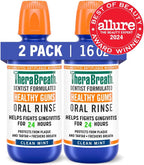 TheraBreath Healthy Gums Oral Rinse, Clean Mint, 16 fl oz, 2-Pack | Antigingivitis, Dentist Formulated, Prevents Gingivitis, Supports Gum Health, Alcohol Free