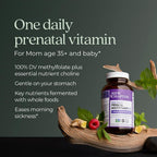 New Chapter One Daily Prenatal Multivitamin 35+, 90 Count | Enhanced Formula with Methylfolate and Choline for Healthy Mom and Baby, Gluten Free and Non-GMO, Made for Ages 35+