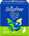 Stayfree Ultra Thin Regular Pads With Wings 14 Pack