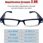 3 Pack Reading Glasses with Lights and Magnifier Reading Glasses with Lights in The Frame Bright Led Readers Magnifying Glass with Light for Men Women Led Readers Eyeglasses+1.5