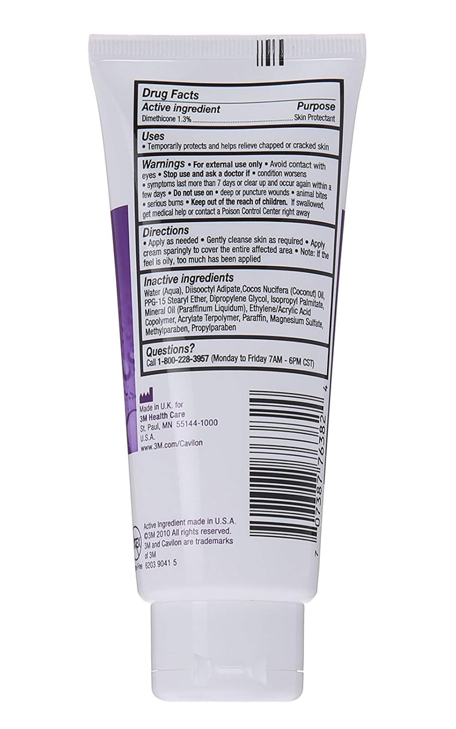 3M™ Cavilon™ Durable Barrier Cream, 3355, 92 gr Tube, 12 Tubes/Case | Model 3355. Case pack: 12 Tubes/Case; 12 Tubes. Skin protection item for professional healthcare use.
