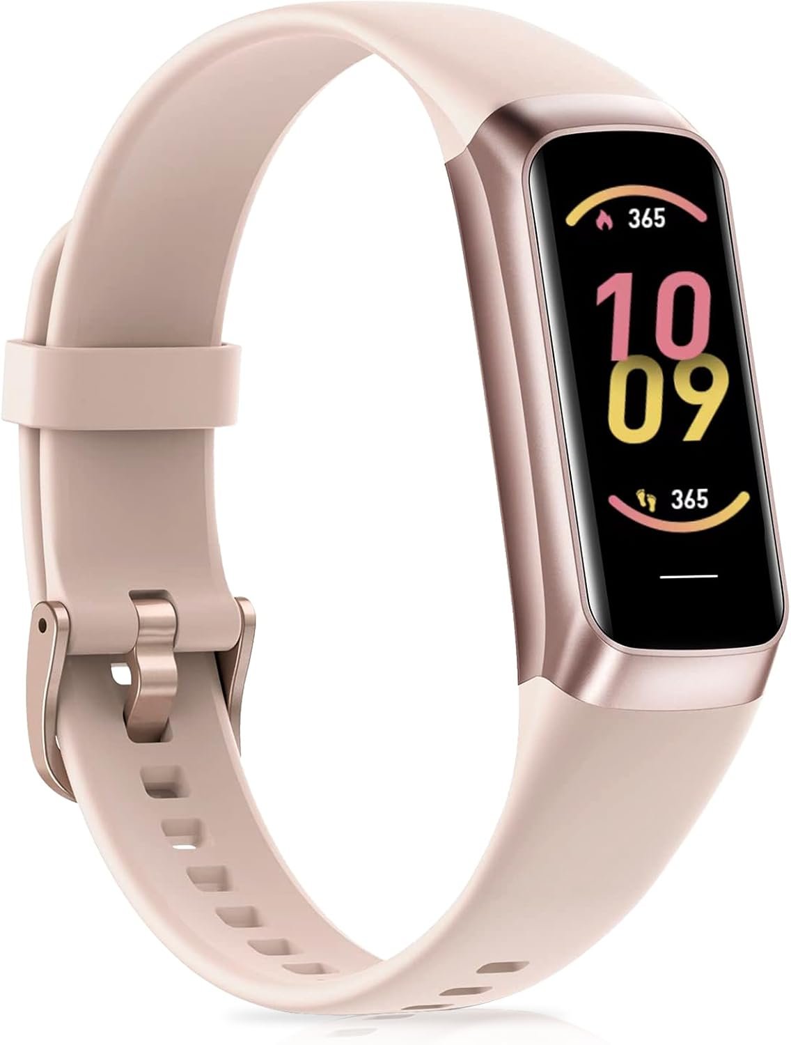 Fitness Tracker for Women Men with Heart Rate/Blood Pressure/Calories | Activity Tracker with 1.1"" AMOLED Screen, Waterproof Step Tracker for Android iPhones, Pink
