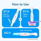 Easy@Home FSH Test Kit for Women - At-Home Hormone & Cycle Tracking with Premom App | Midstream Urine Test for Female Hormone Tracking | Reliable & Quick Results | 5 Tests