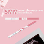 Pregnancy Test Strips with Urine Cups, hCG Detection Home Pregnancy Tests, Sensitive & Over 99% Accurate, 20 Count Individually Wrapped, Rapid hCG Test Strips, 5mm Wider 25mIU/mL