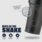 BlenderBottle Classic V2 Plastic Shaker Bottle 28 oz Black & Navy, 2-Pack