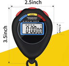 Pgzsy 6 Pack Multi-Function Electronic Digital Sport Stopwatch Timer, Large Display with Date Time and Alarm Function,Suitable for Sports Coaches Fitness Coaches and Referees